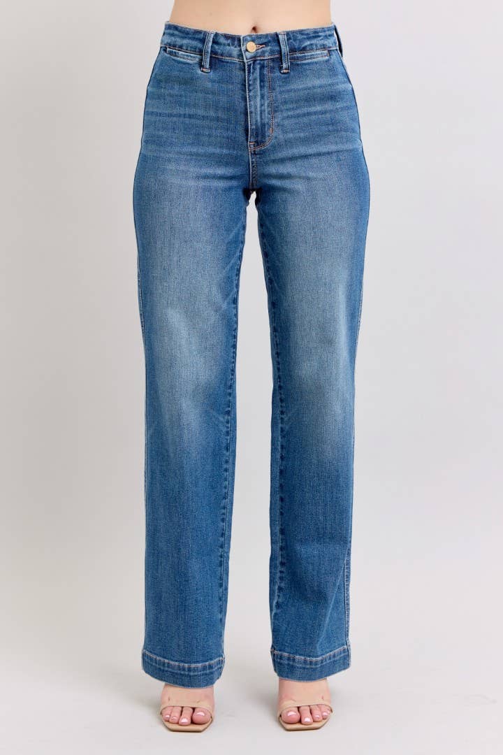 Judy Blue Contrast Straight Leg
