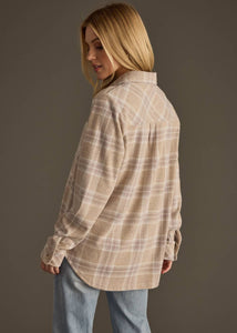 Tan Plaid Shacket
