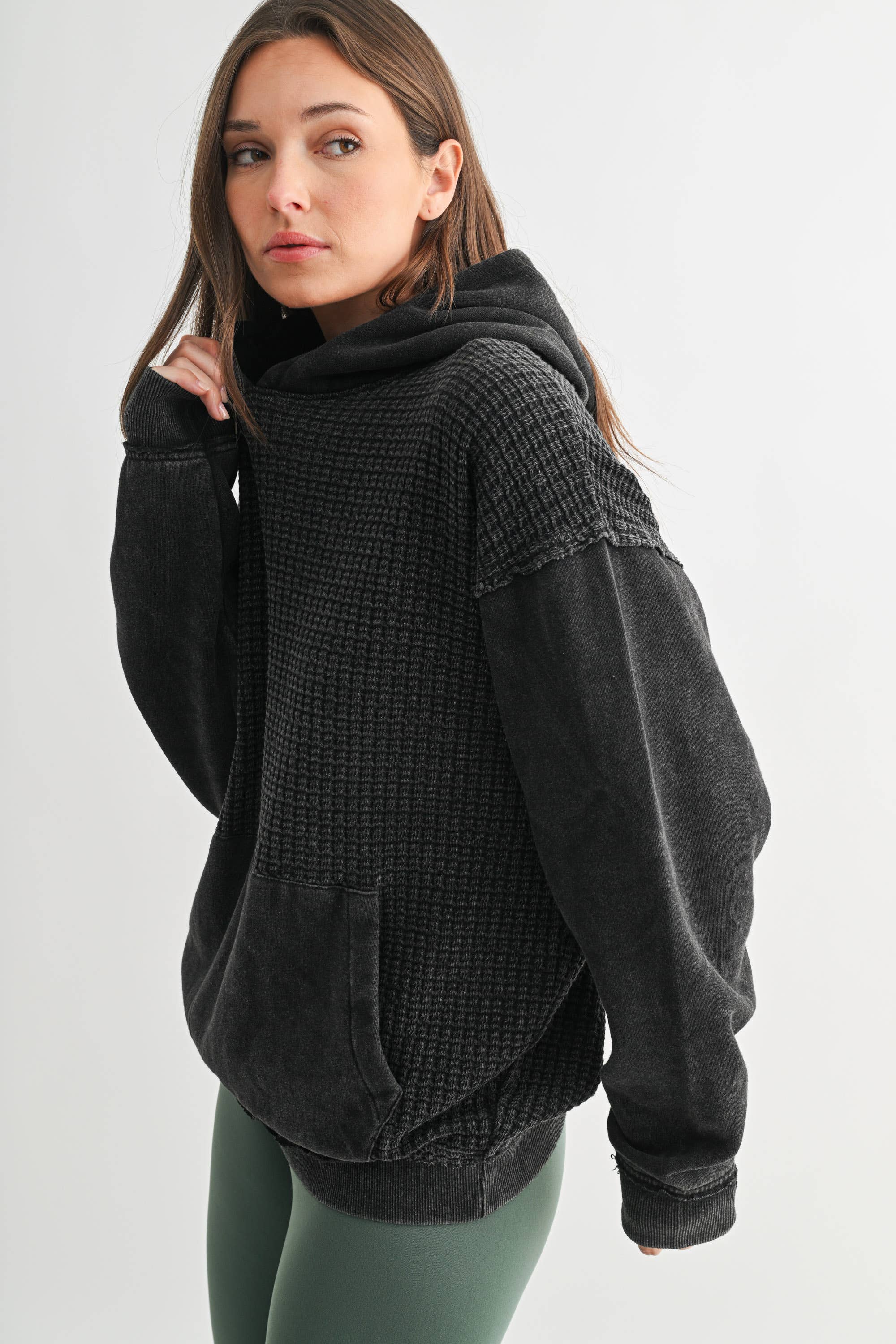 Duality Waffle Knit Hoodie