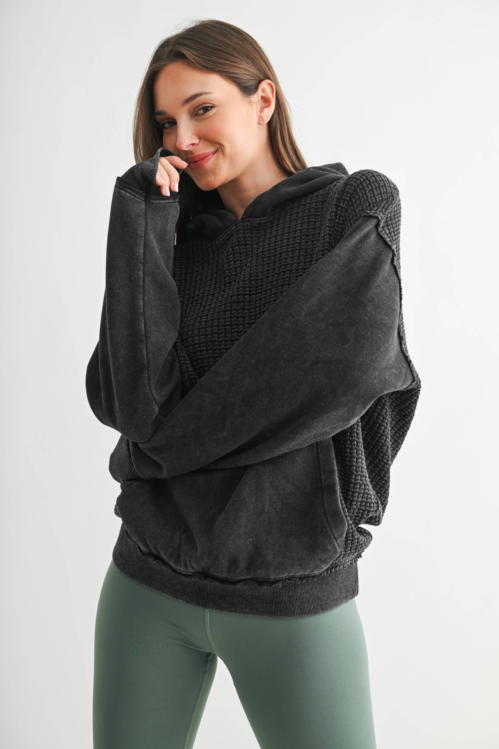 Duality Waffle Knit Hoodie