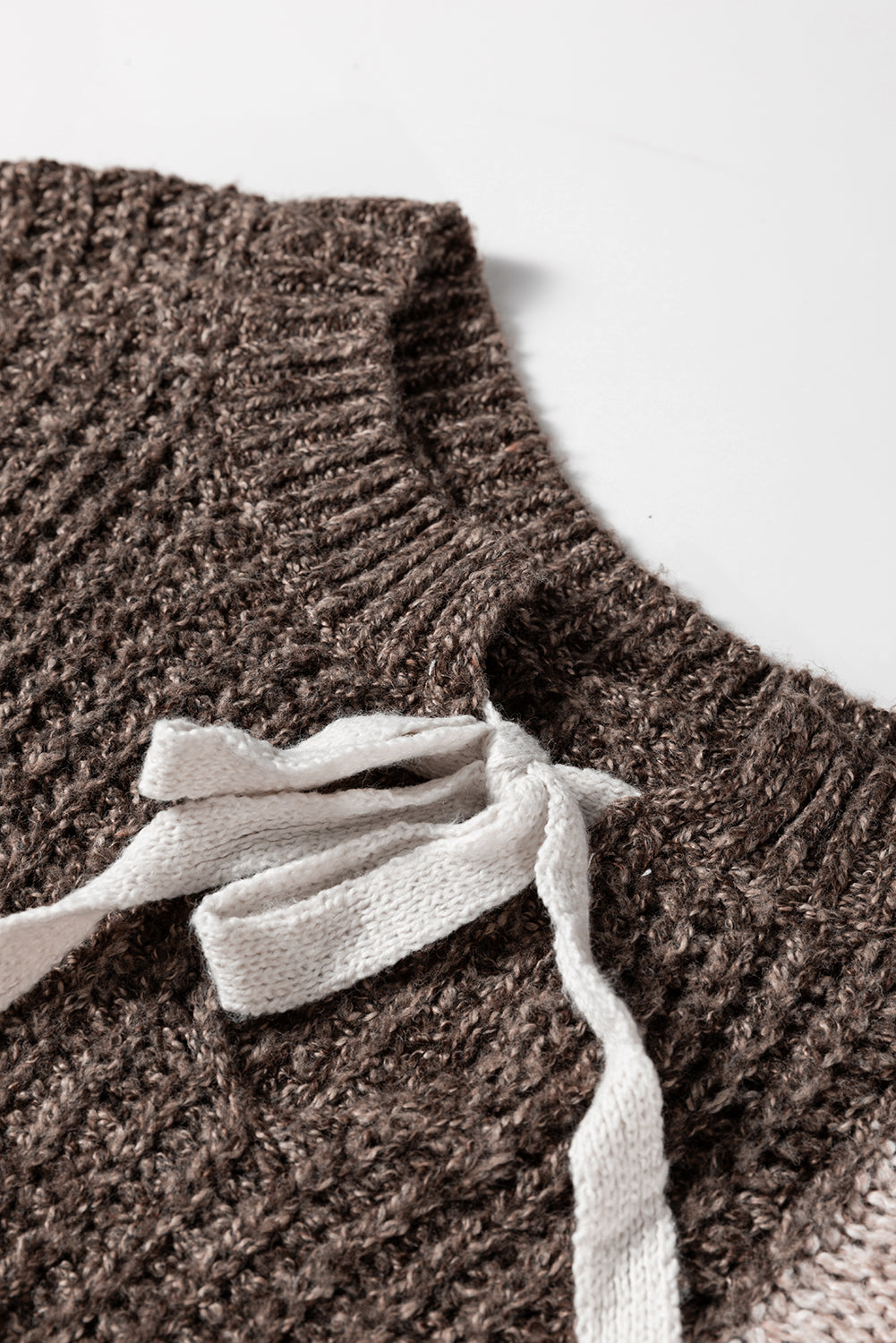 Brown Patchwork Cozy Sweater