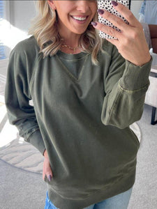 Washed Classic Pullover Sweatshirt (Asst. Colors)