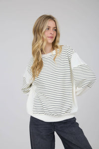 Contrast Stripe Sweatshirt - Asst. Colors
