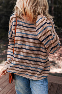 Cozy Khaki Stripe Sweater