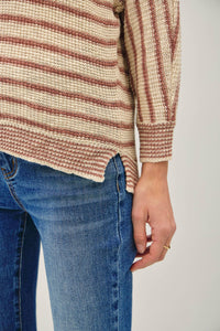Marsala Striped Sweater