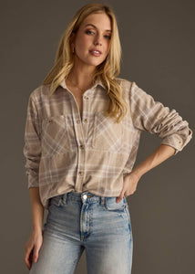 Tan Plaid Shacket