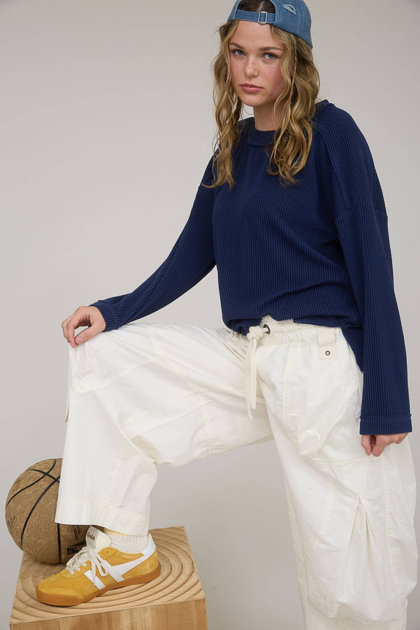 Ribbed Long Sleeve Top - Asst. Colors