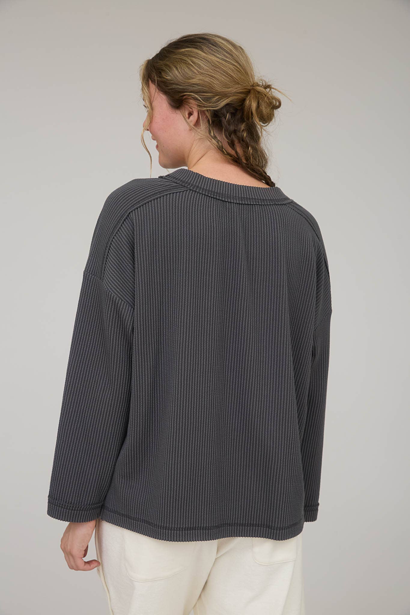 Ribbed Long Sleeve Top - Asst. Colors