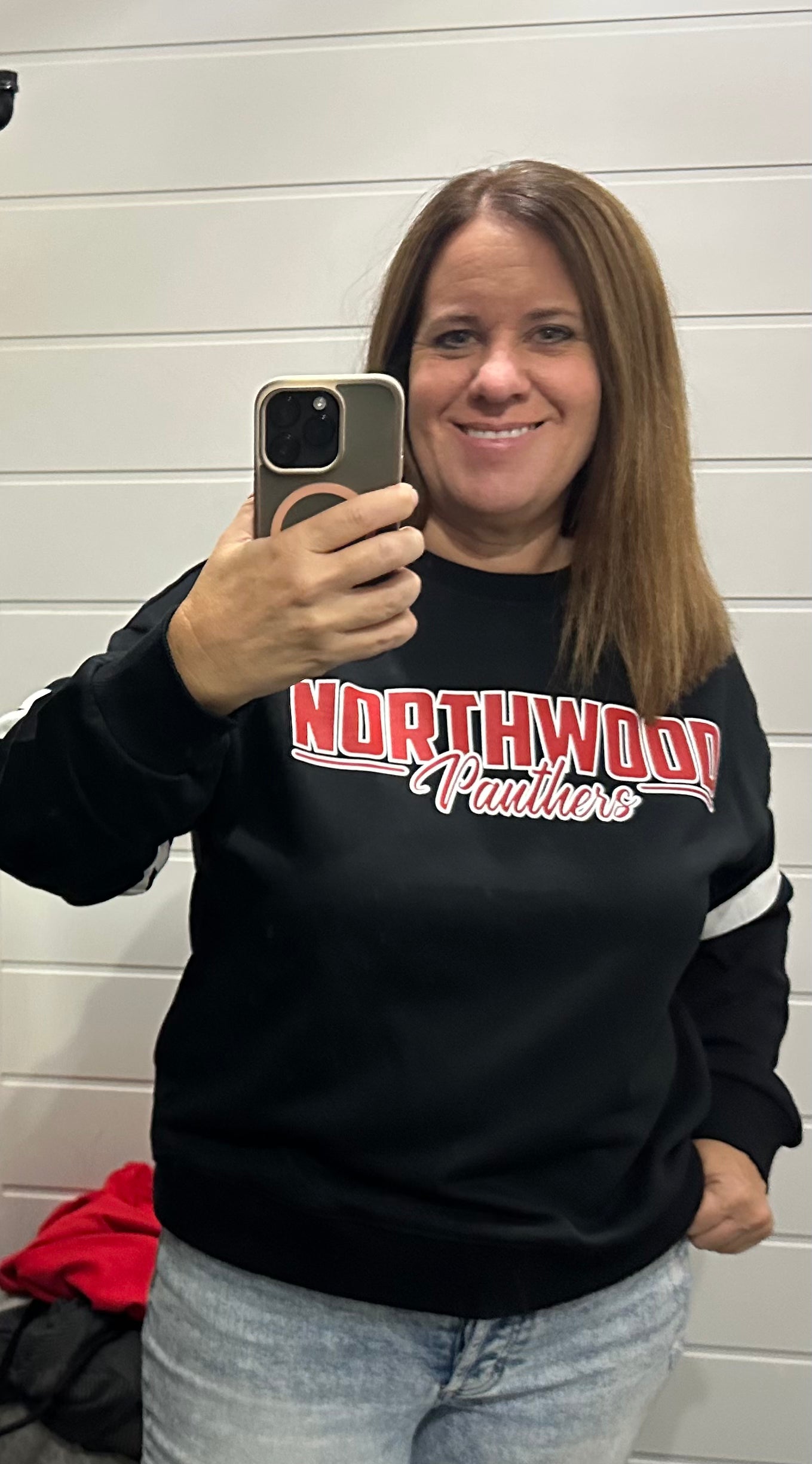 Prep Striped Black Sweatshirt