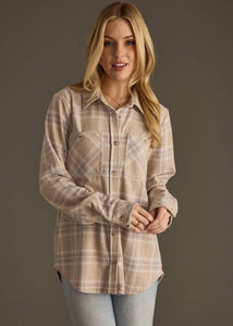 Tan Plaid Shacket