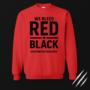 $25.00 SALE - NW - We Bleed Red + Black