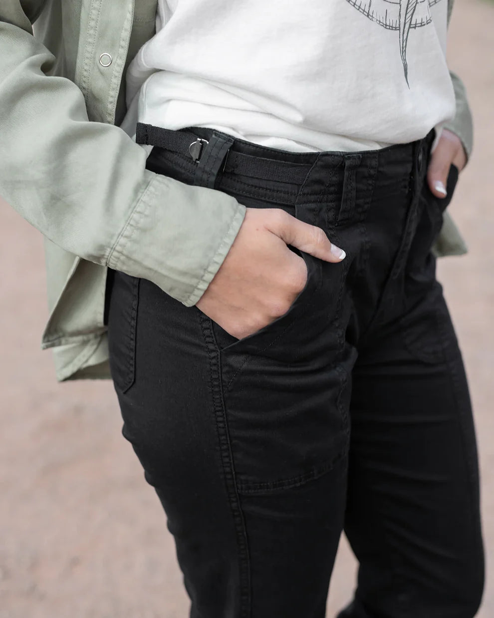 25% OFF - Grace & Lace Camper Cargo Pants - Black