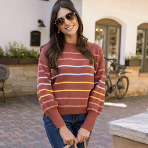 G&L - Striped Crew Neck Sweater (Asst. Colors)