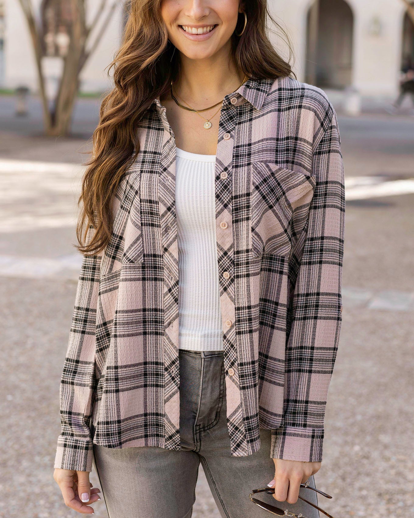 Grace & Lace - Favorite Button Up Plaid (Asst. Colors)