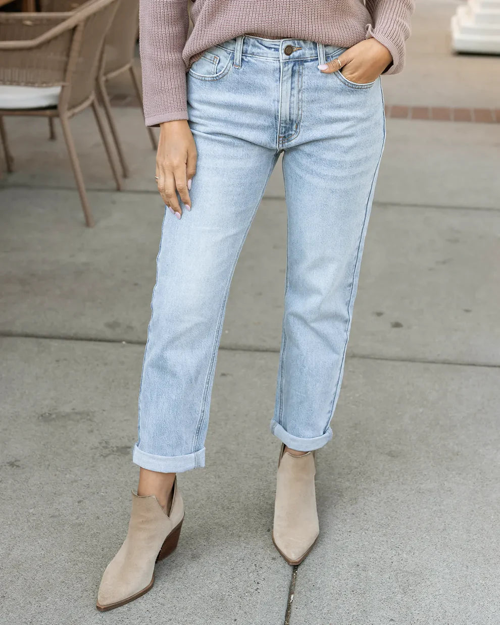 25% OFF - Grace & Lace Mid Rise Vintage Wash Denim