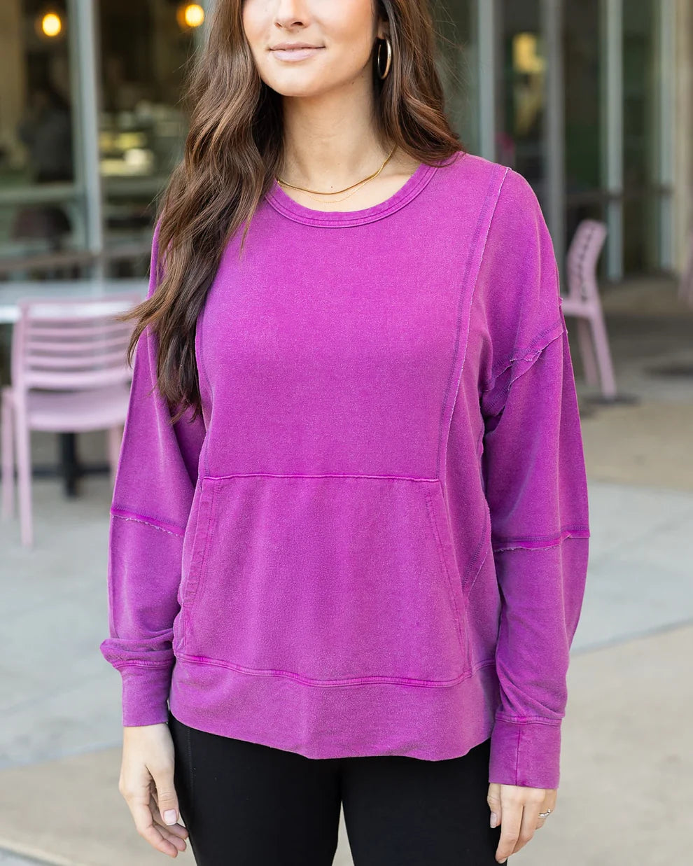 G&L - Boysenberry Mineral Washed Pullover