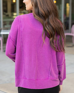 G&L - Boysenberry Mineral Washed Pullover
