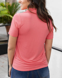 Grace & Lace -  Peony Crepe Button Top