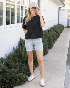 Grace & Lace - French Terry Short Sleeve Sweatshirt (Asst. Colors)