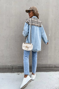 Shacket - Denim with Brown Plaid