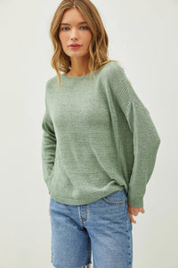 Sweater - Drop Shoulder with Ribbed Detail