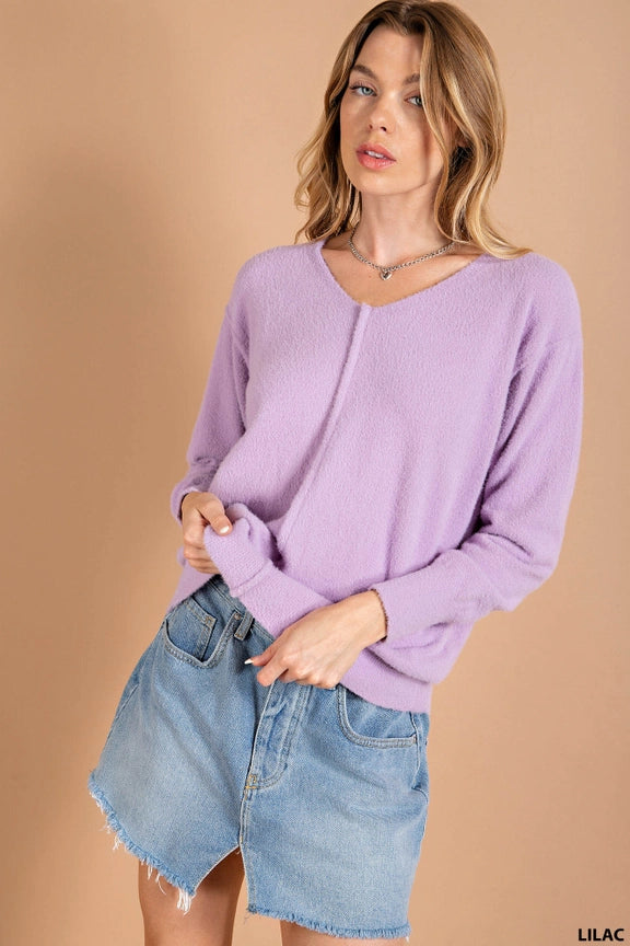 Lilac Brushed Sweater