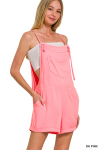 Bubble Gum Pink Woven Romper