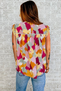 $10.00 SALE - Abstract Multi Color Top