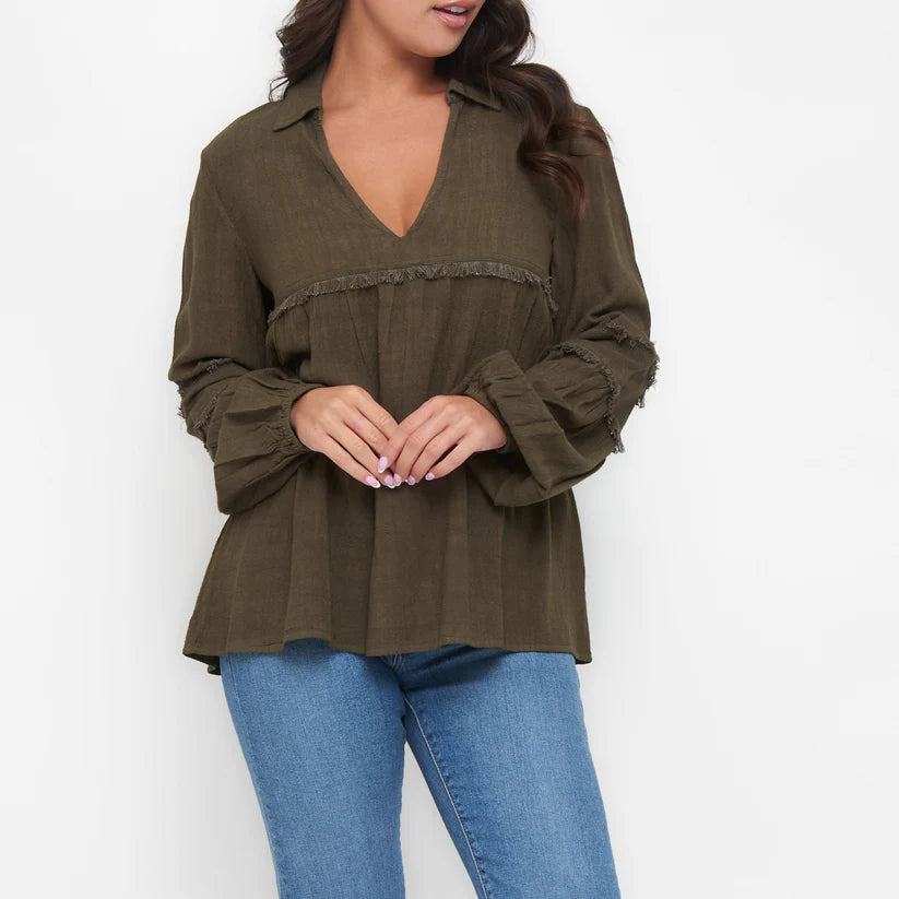 Blayke Babydoll Top - Asst. Colors