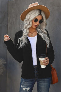 $30.00 SALE - Black Cardigan with Braided Details