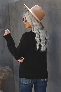 $30.00 SALE - Black Cardigan with Braided Details