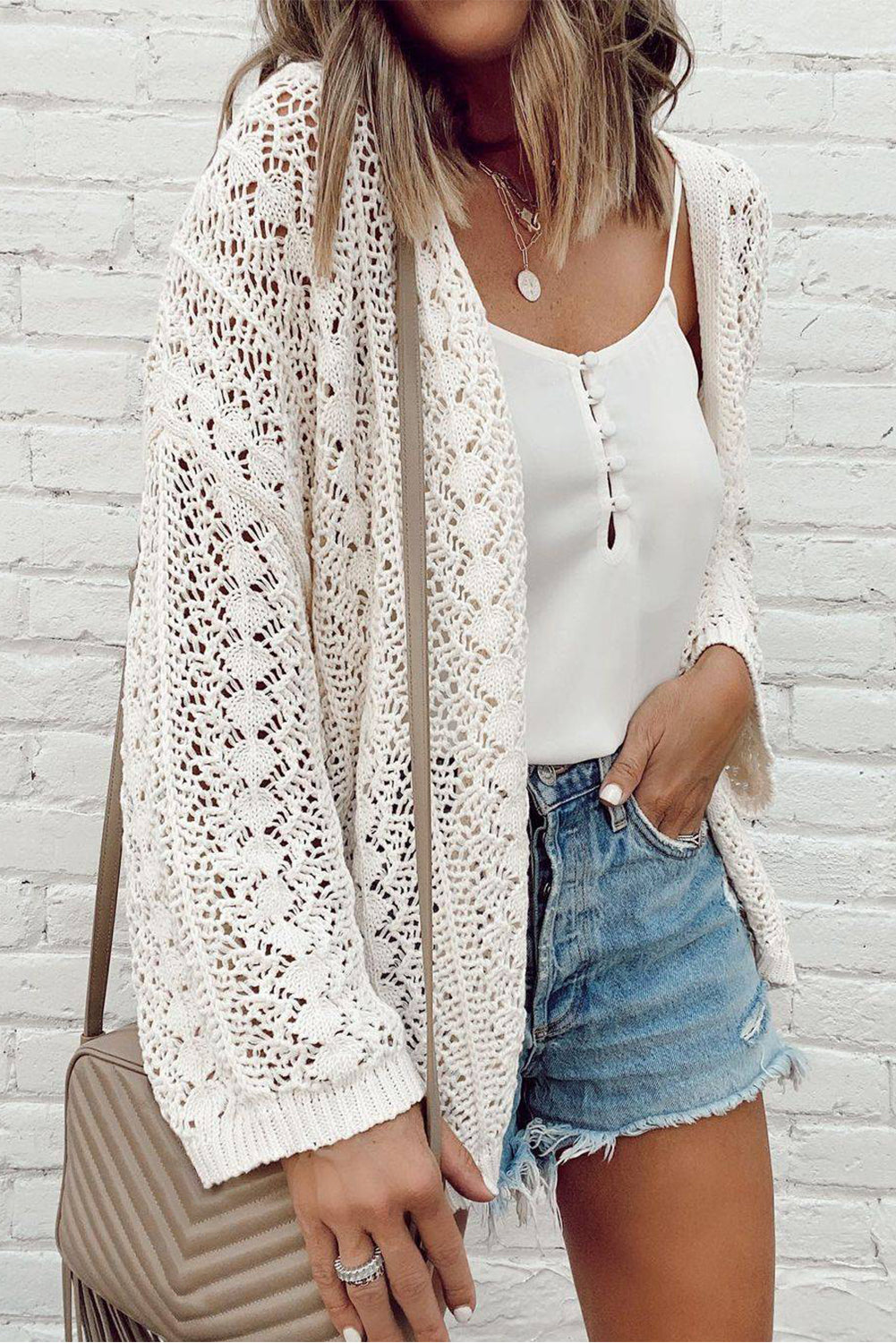 Crochet Open Knit Cardigan