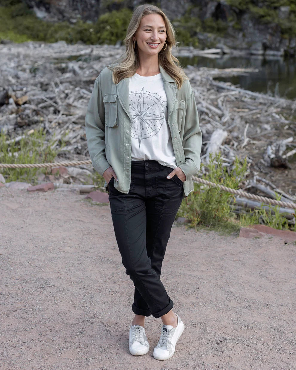 25% OFF - Grace & Lace Camper Cargo Pants - Black