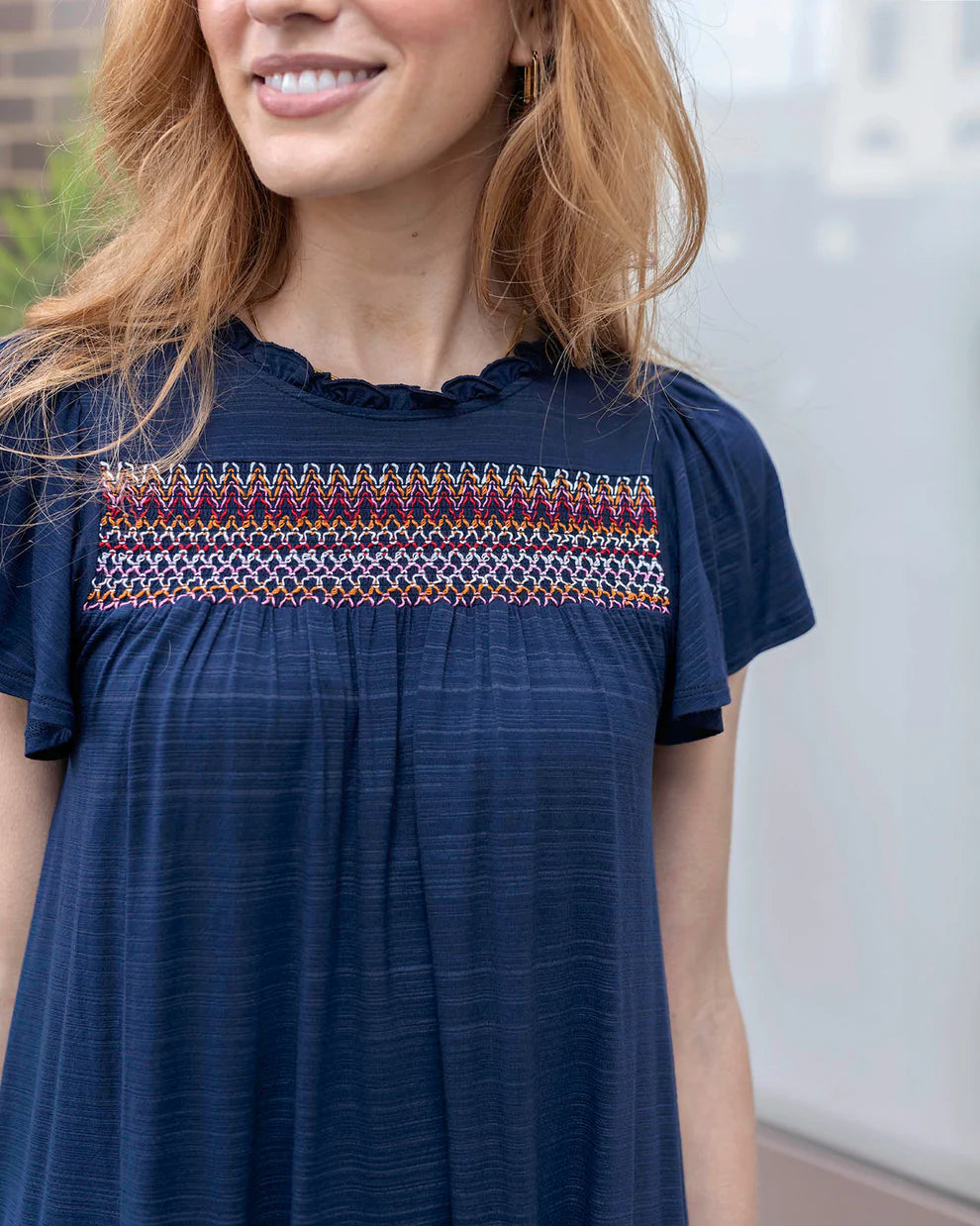 $25.00 SALE - Grace & Lace Ellis Embroidered Top
