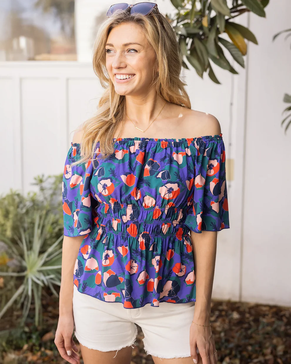 Grace & Lace - Josie Smocked Top (Asst. Colors)