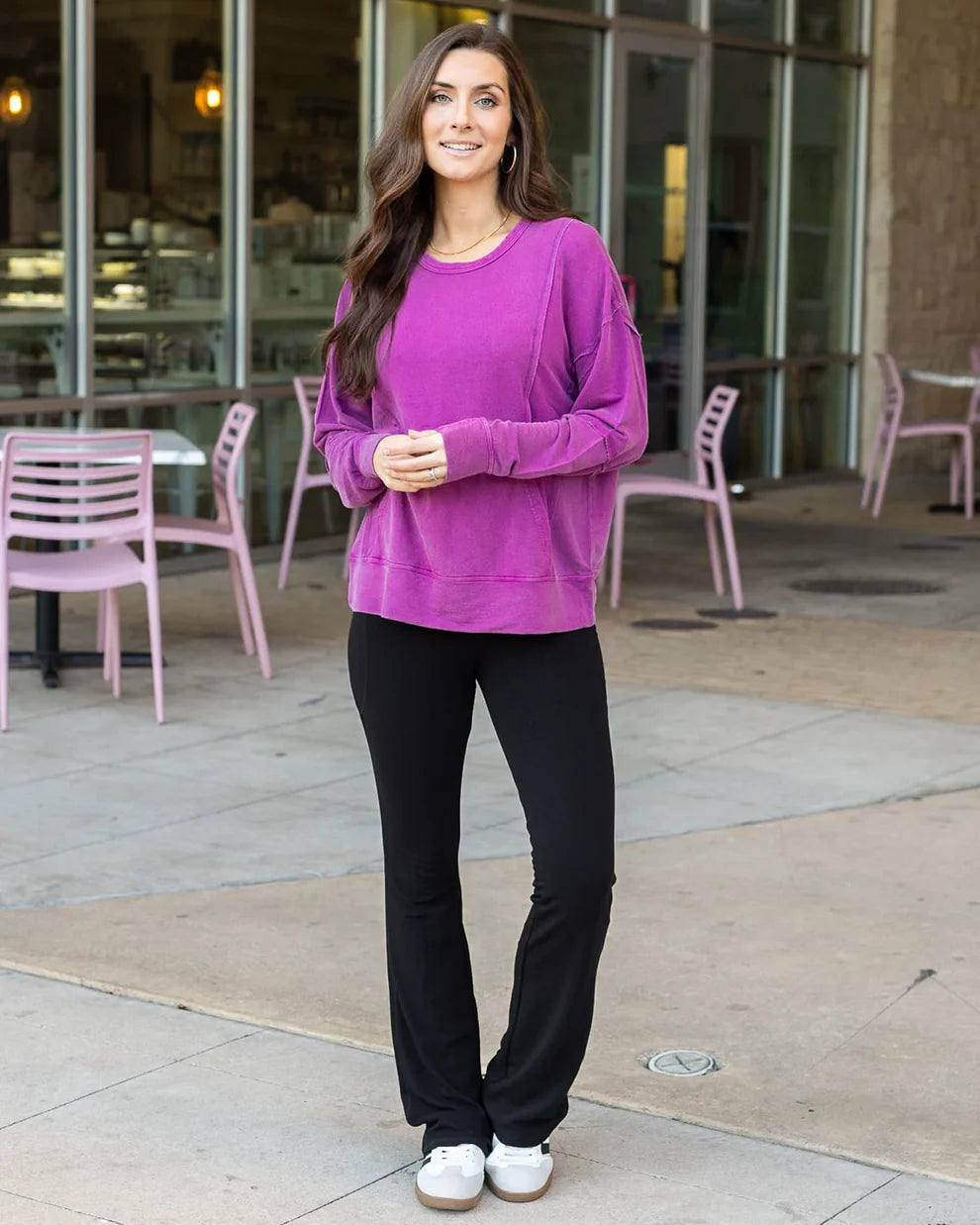 G&L - Boysenberry Mineral Washed Pullover
