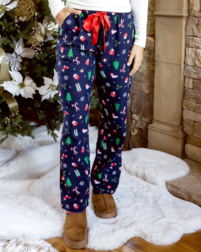 Grace & Lace Navy Pajama Pants