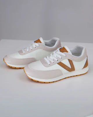 $30.00 SALE - Grace & Lace Street Sneaker (Tan/Nude)