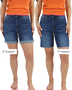 Grace & Lace - Waist Shaper Shorts (Medium Wash)