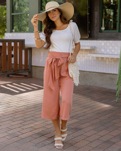 $30.00 SALE - G&L - Sunstone Cropped Wide Leg Pants