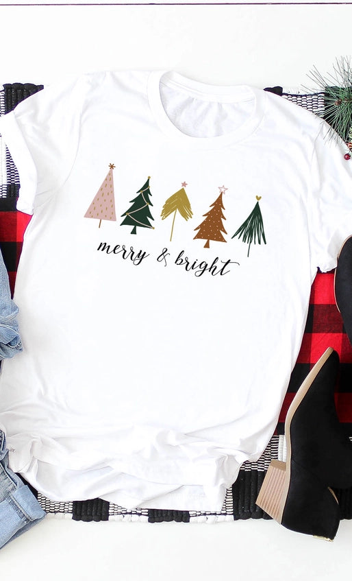 $10.00 SALE - Merry & Bright Graphic Tee
