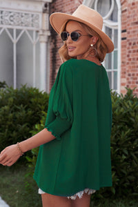 Green Half Sleeve Top