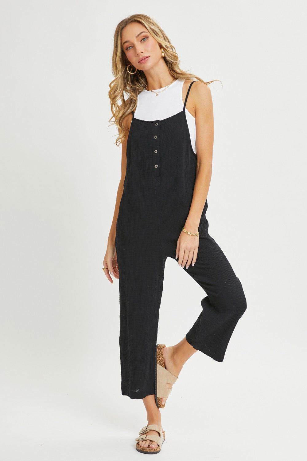 $30.00 SALE - Gauze Jumpsuit - Asst. Colors