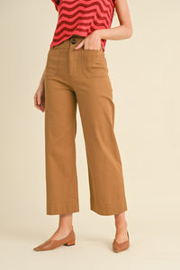 Patch Pocket Wide Leg Pants
