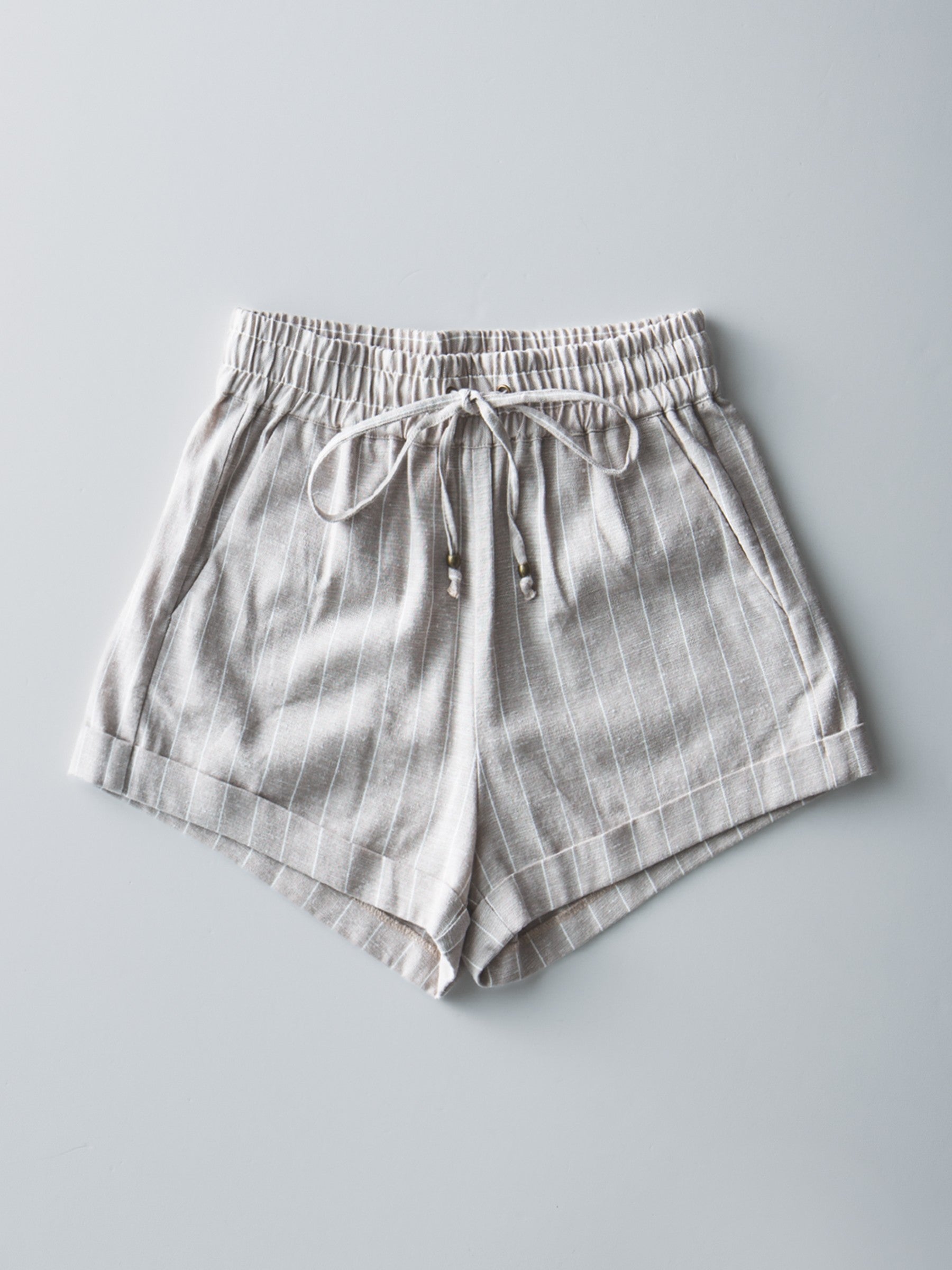 Striped Linen Shorts - Asst. Colors