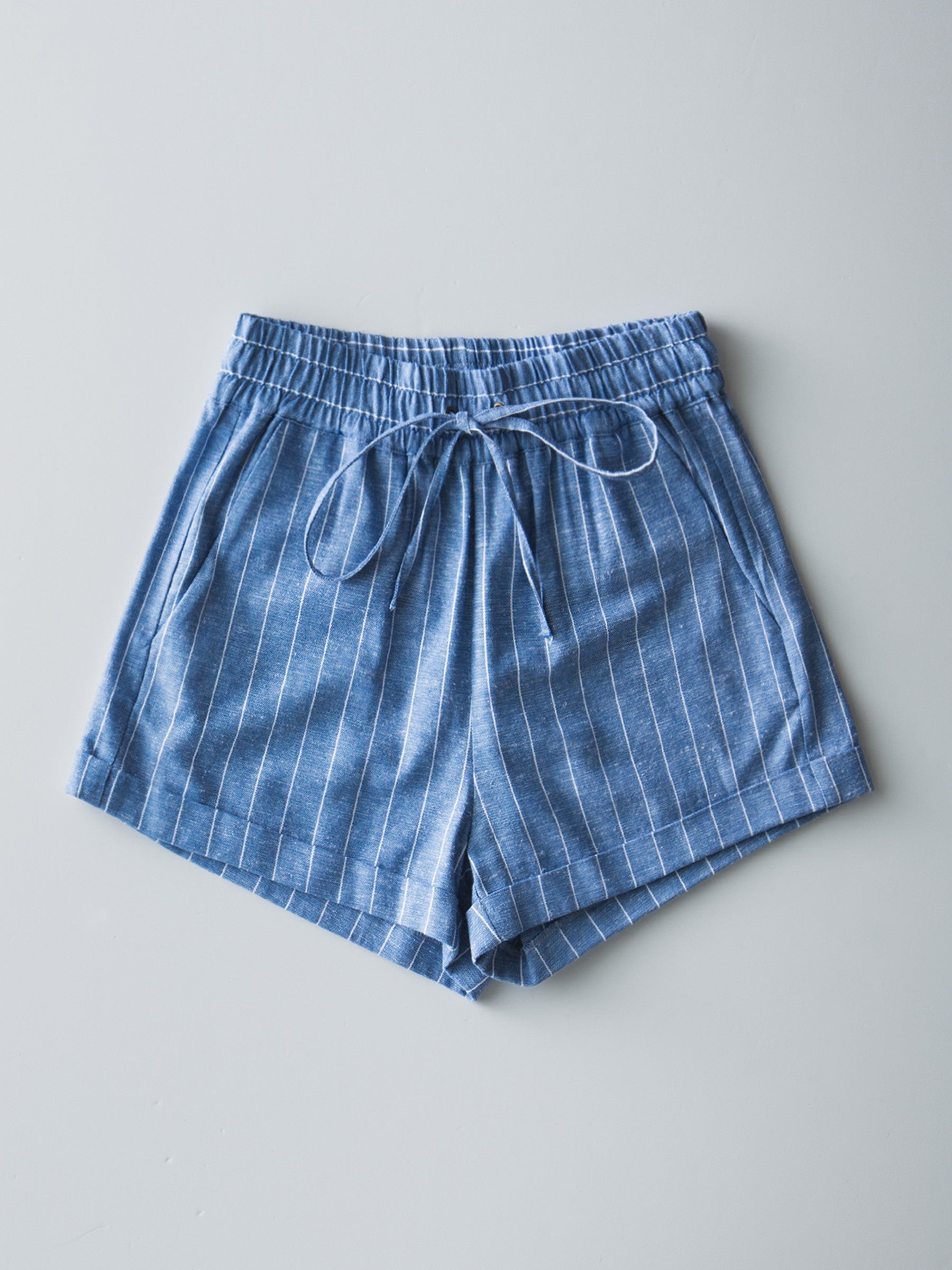 Striped Linen Shorts - Asst. Colors
