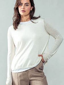 Layered Sweater Pullover - Asst. Colors