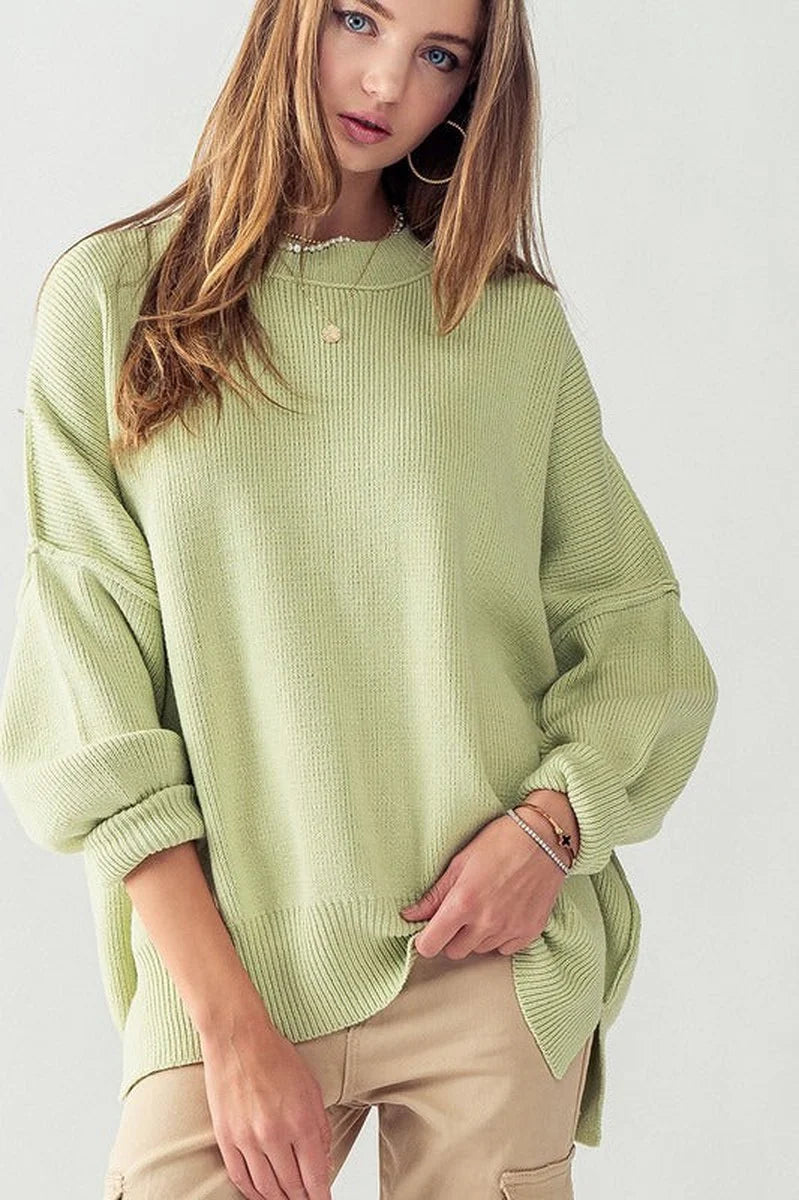$25.00 SALE - Pistachio Dolman Sweater