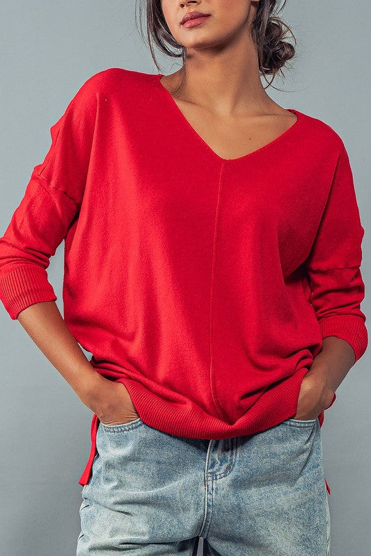 Sweater - Soft V Neck (Asst. Colors)