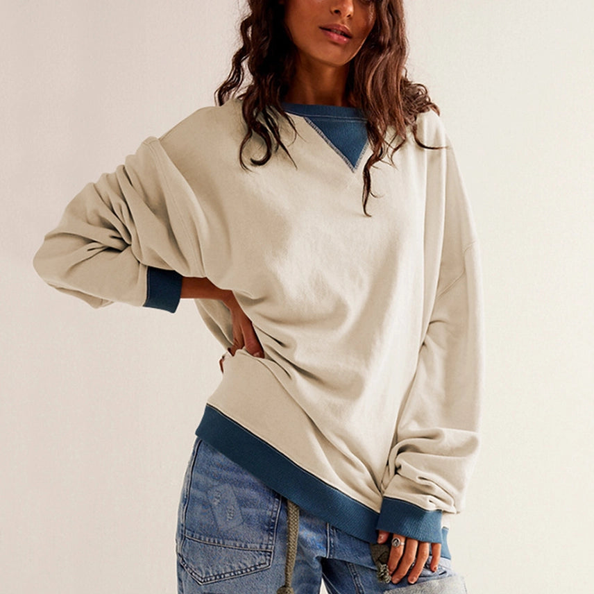 Street Style Cream Sweatshirt